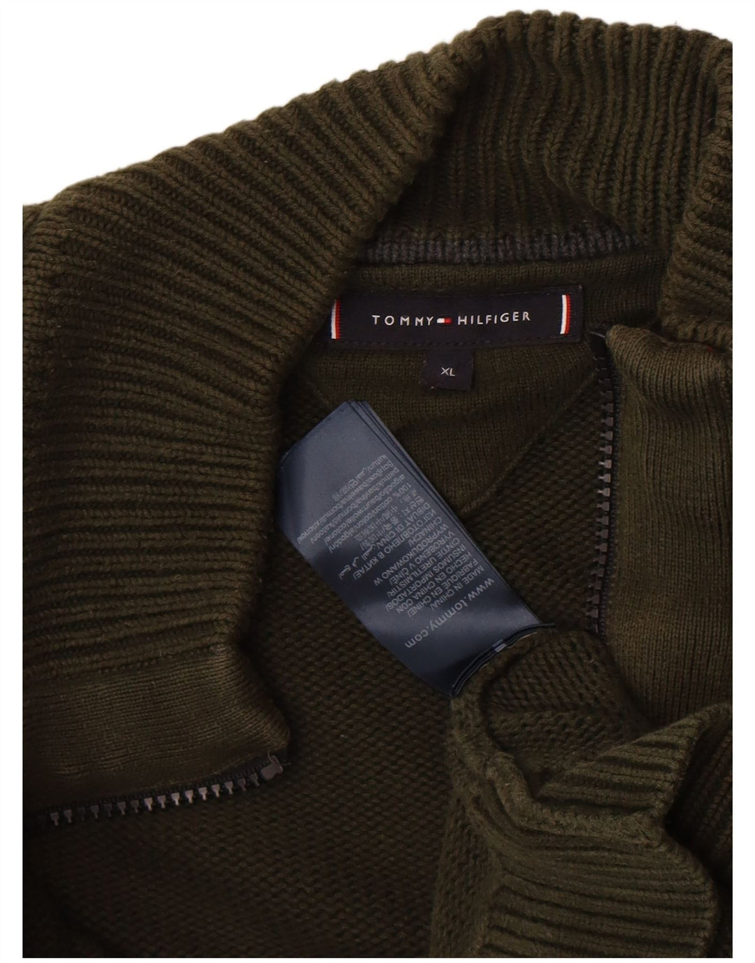 Suéter cardigã masculino Tommy Hilfiger XL algodão verde