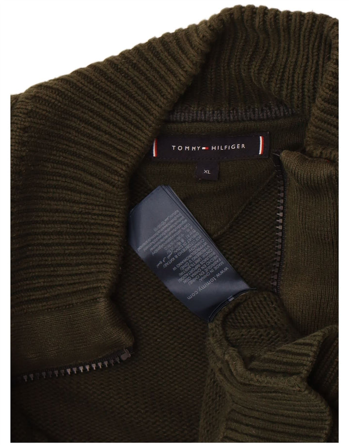 Suéter cardigã masculino Tommy Hilfiger XL algodão verde