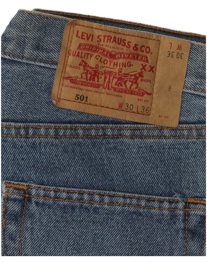 LEVI'S Masculino 501 Straight Jeans W30 L28 Azul