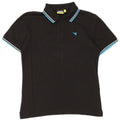 Camisa polo masculina Diadora pequena algodão preto