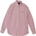 Camisa masculina clássica de ajuste da Crew Clothing algodão manchado rosa médio