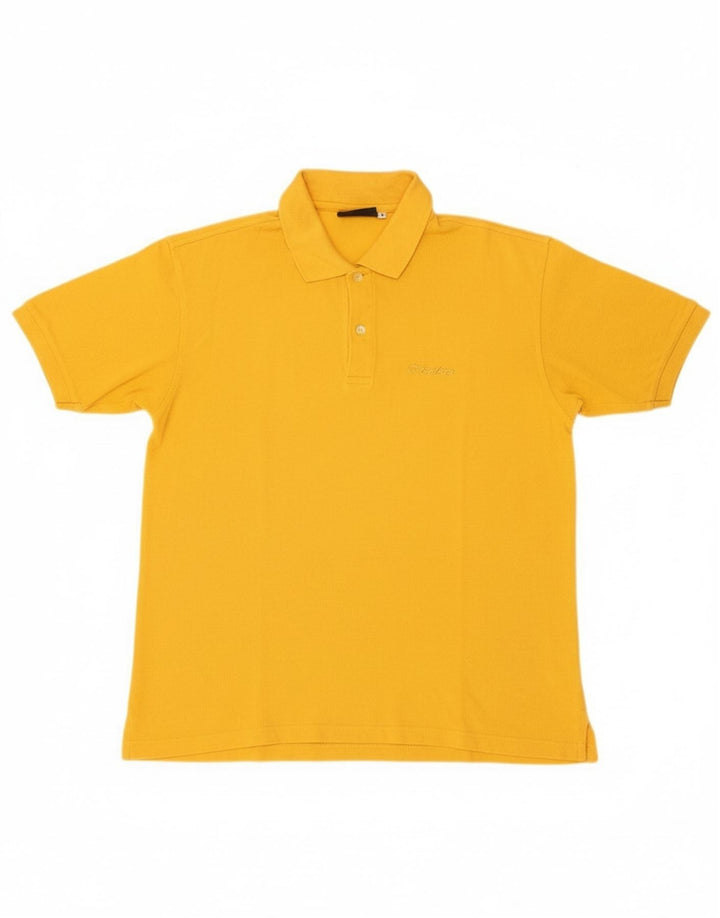 Camisa polo masculina LOTTO algodão amarelo médio