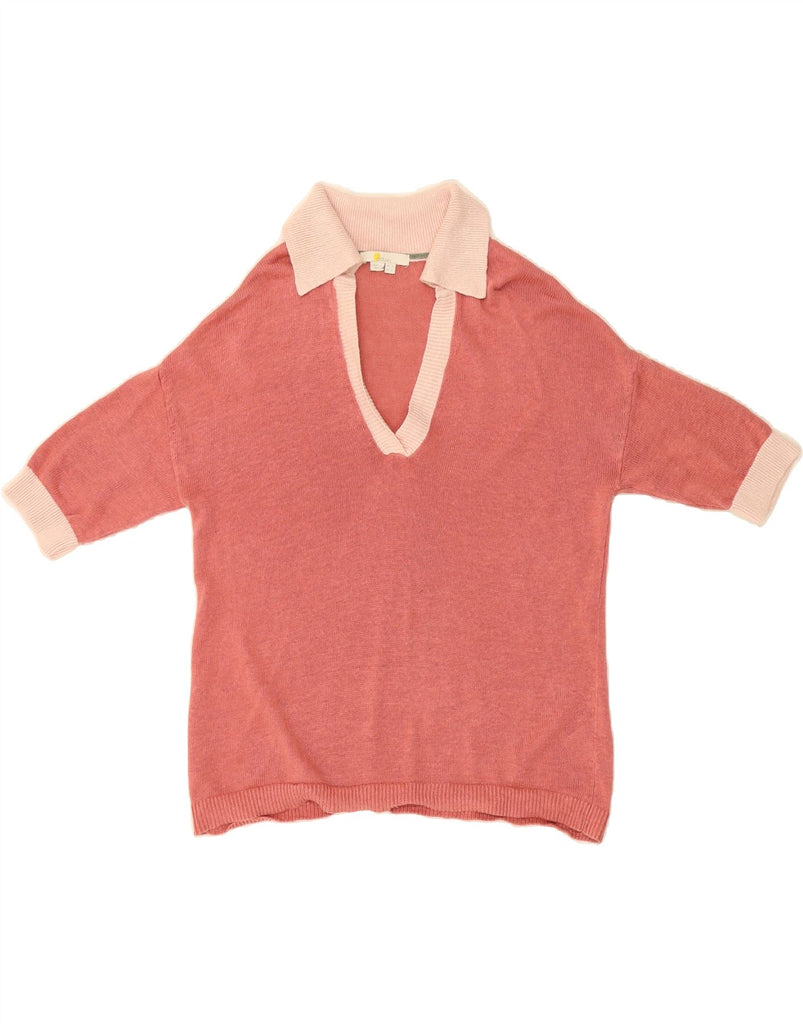 BODEN Womens Oversized Polo Neck Jumper Sweater UK 10 Small Red Vintage Boden and Second-Hand Boden from Messina Hembry 