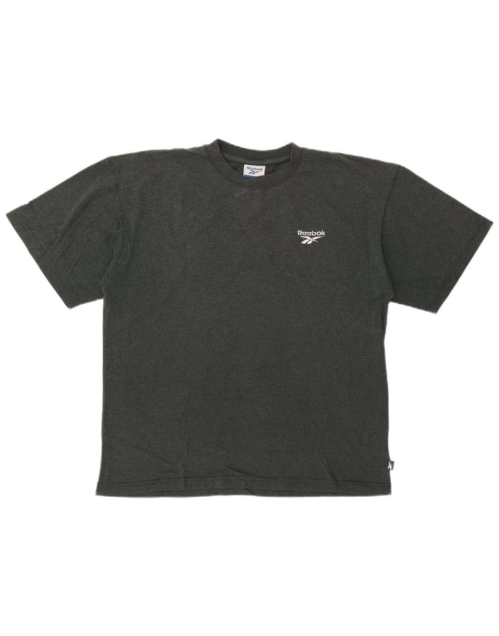 Camiseta masculina REEBOK top pequeno algodão cinza