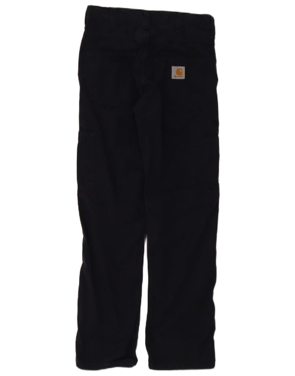 Calça Carhartt Masculina Straight Cargo W28 L32 Azul Marinho Algodão