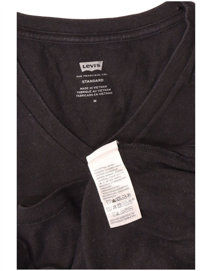 Camiseta masculina padrão LEVI'S Top médio de algodão preto