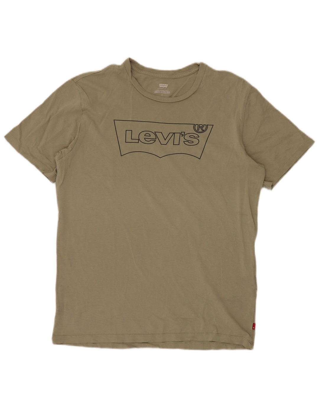 Camiseta gráfica masculina LEVI'S Top médio de algodão cáqui