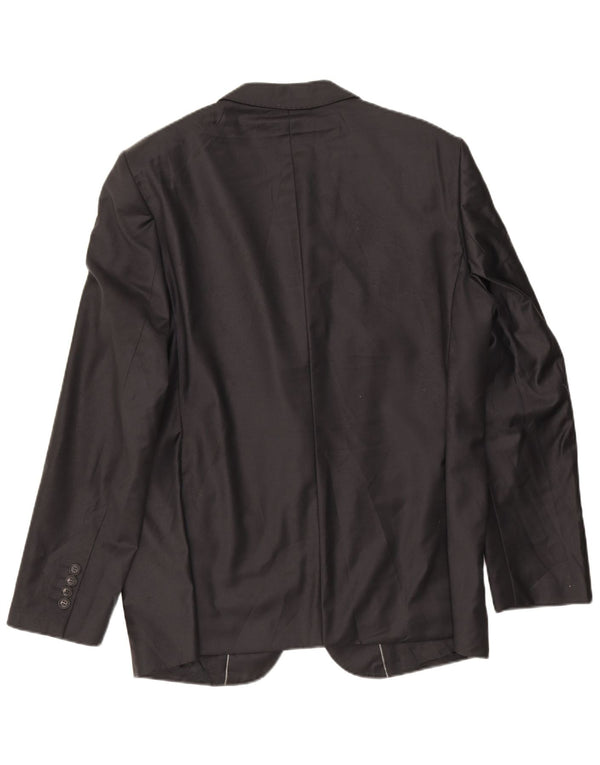 Jaqueta blazer masculina Zara com 2 botões EU 56 XL lã preta