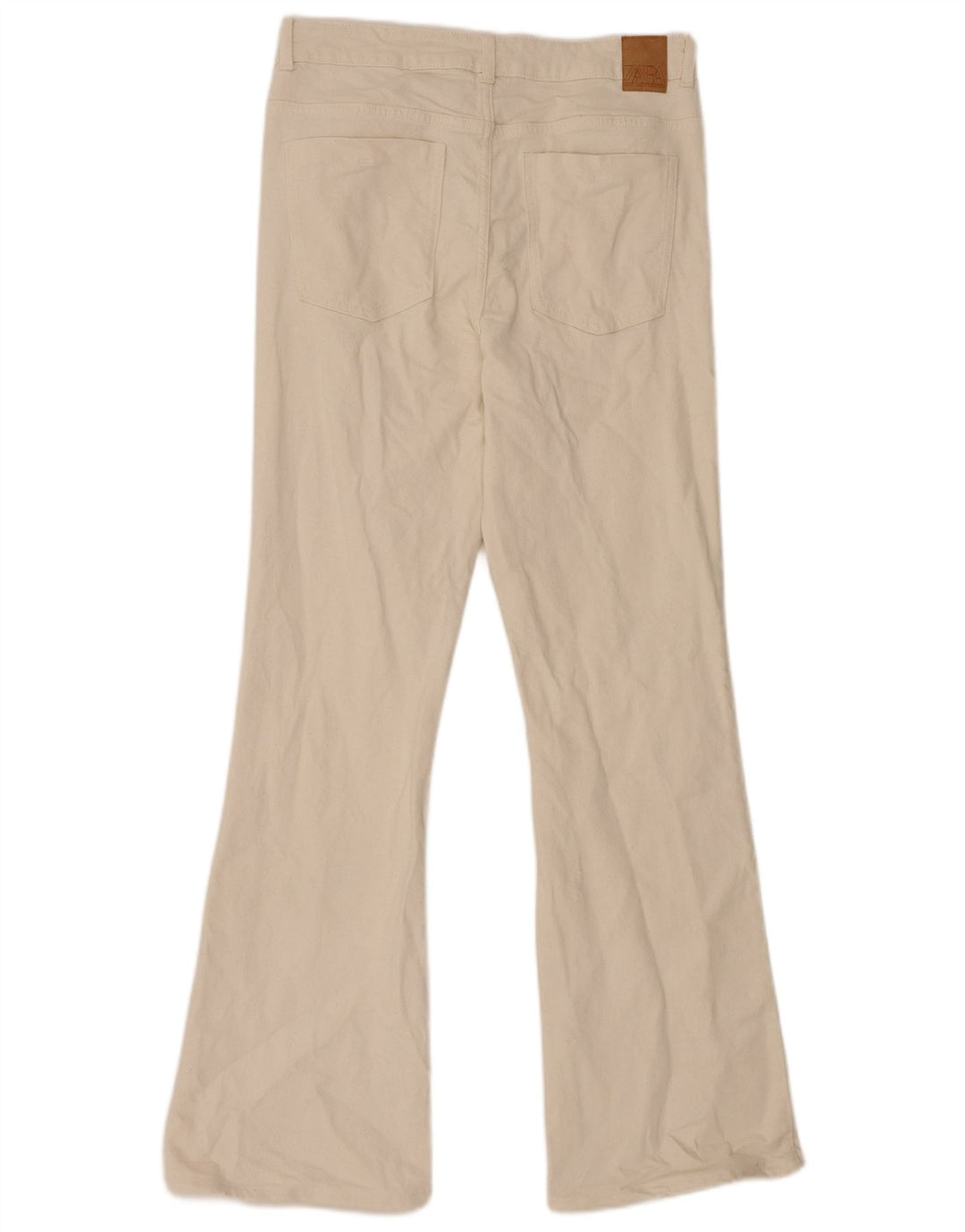 Zara Jeans feminino queimado EU 42 grande W32 L31 algodão bege