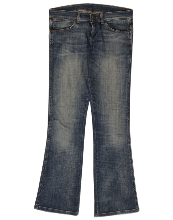Wrangler feminino Megan cintura baixa bootcut jeans W27 L32 algodão azul