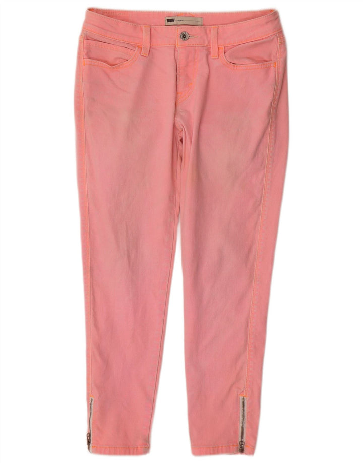 Legging feminina LEVI'S cropped jeans skinny W29 L25 algodão rosa