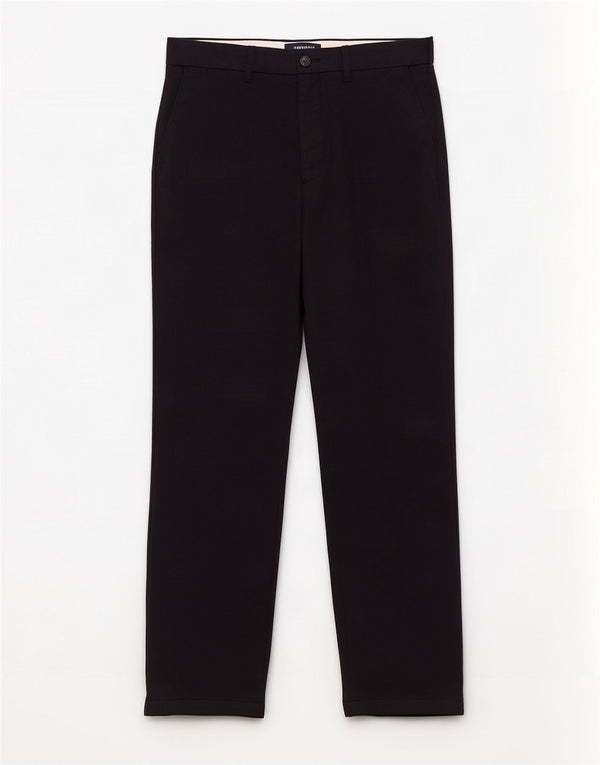 Calça chino reta masculina Marks & Spencer W30 L31 algodão preto