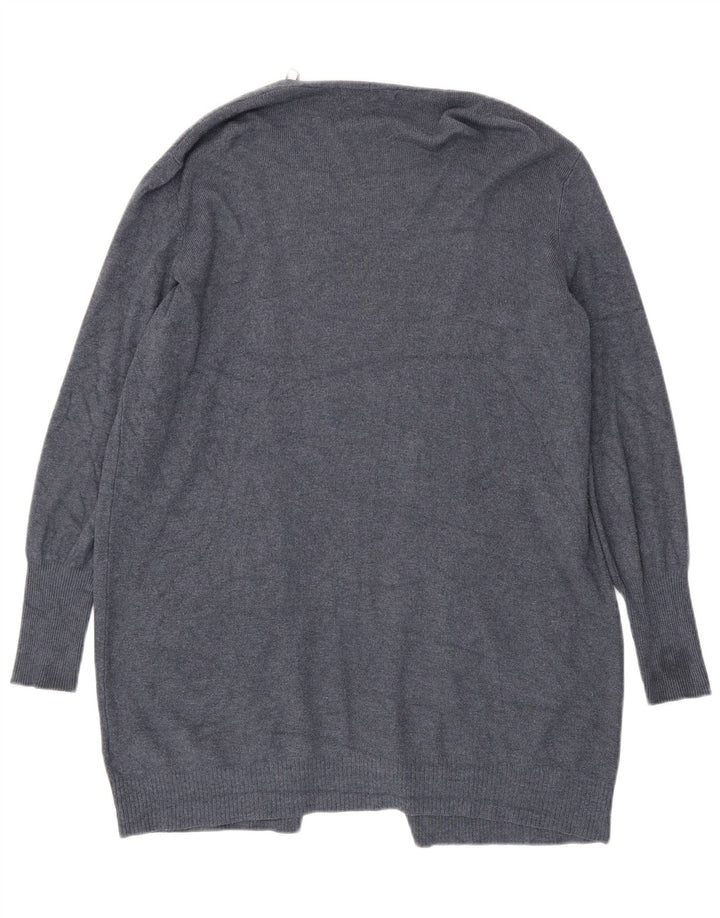 Suéter cardigã feminino grande Marks & Spencer Reino Unido 12 azul médio
