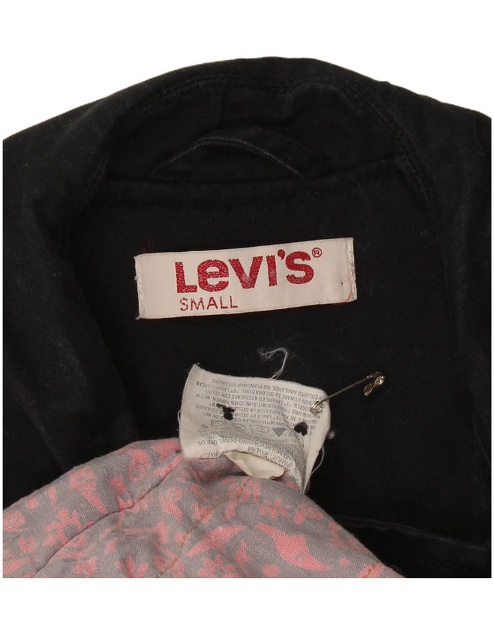 Casaco feminino LEVI'S Pea UK 10 pequeno algodão preto