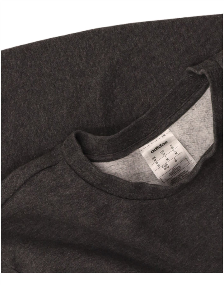 ADIDAS Mens Moletom Jumper Médio Algodão Cinza