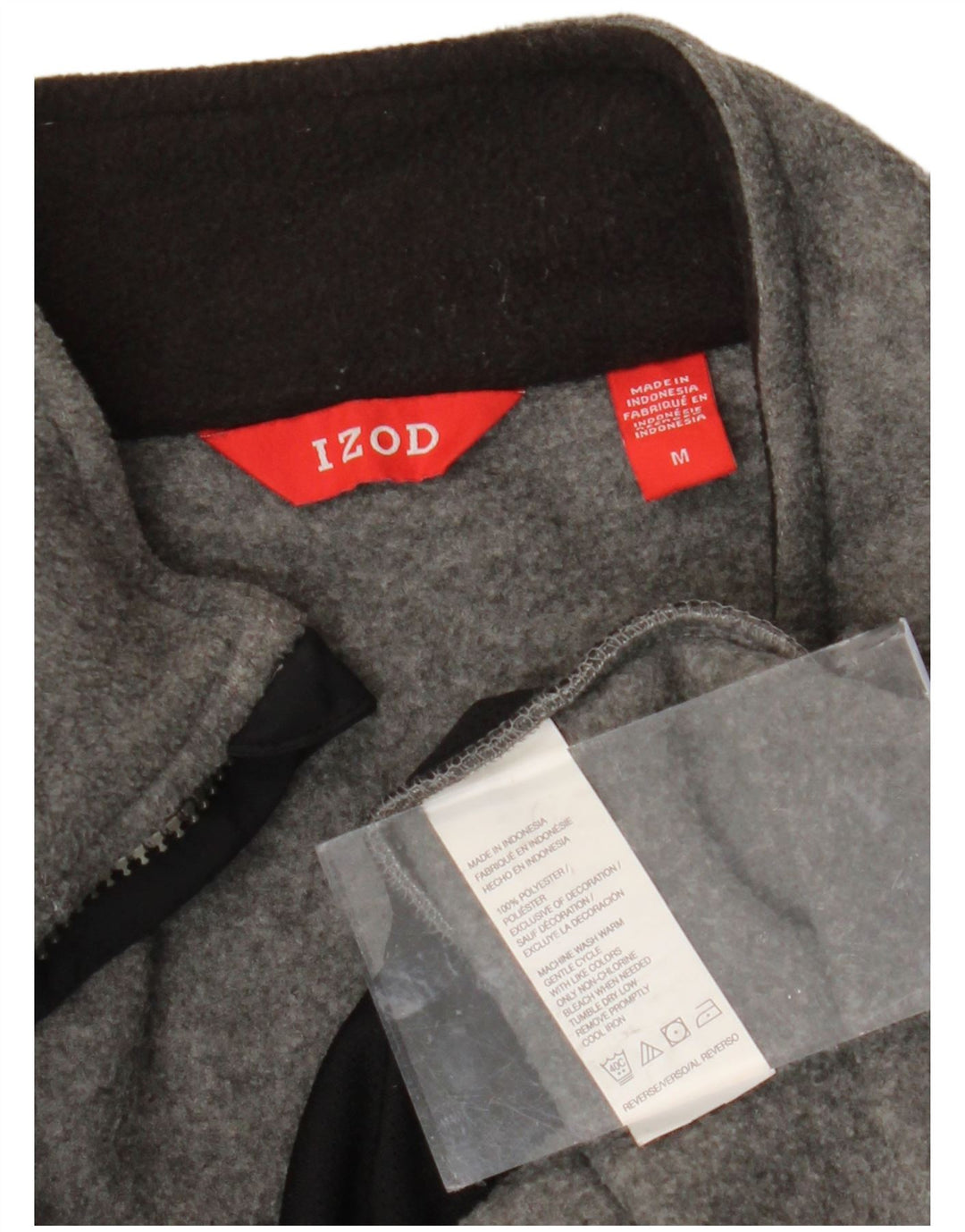 IZOD Mens Fleece Gilet UK 38 Poliéster Cinza Médio
