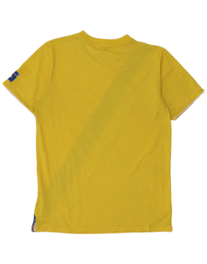 Camiseta gráfica masculina Nike UK 39/41 poliéster colorblock amarelo médio