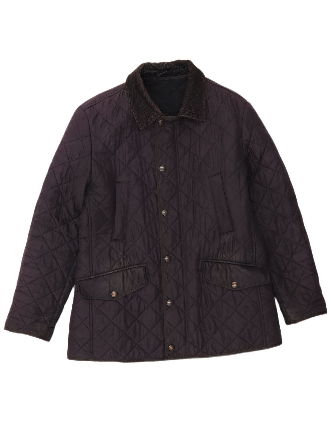 Jaqueta acolchoada masculina Barbour UK 38 azul marinho médio