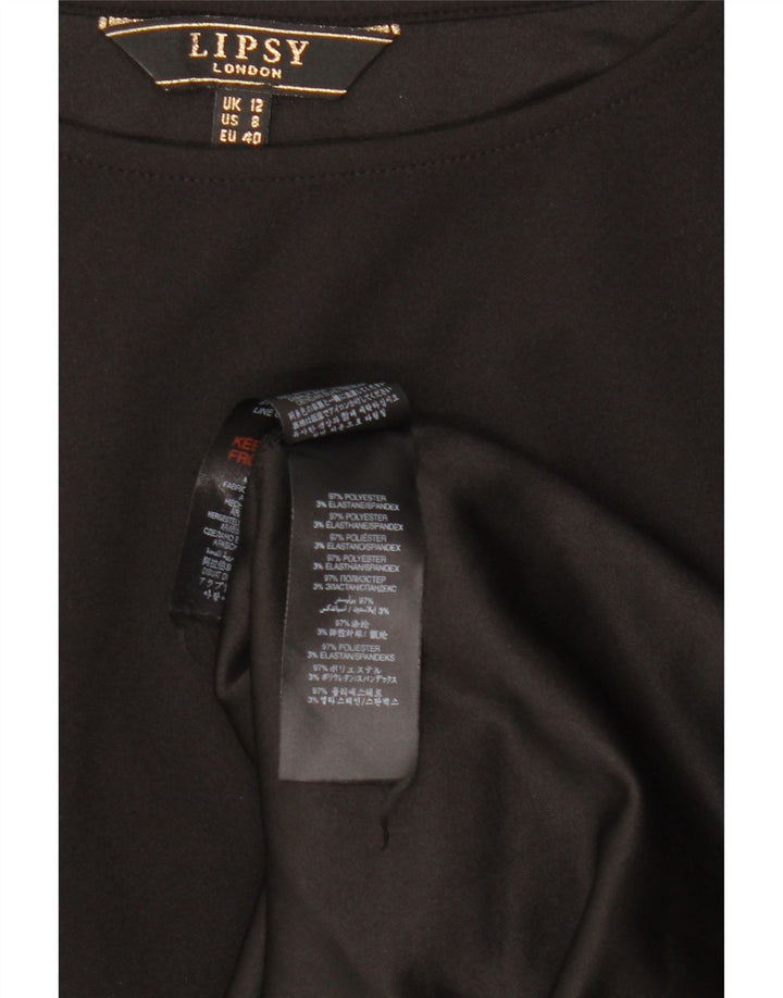 Vestido bodycon feminino LIPSY UK 12 poliéster preto médio