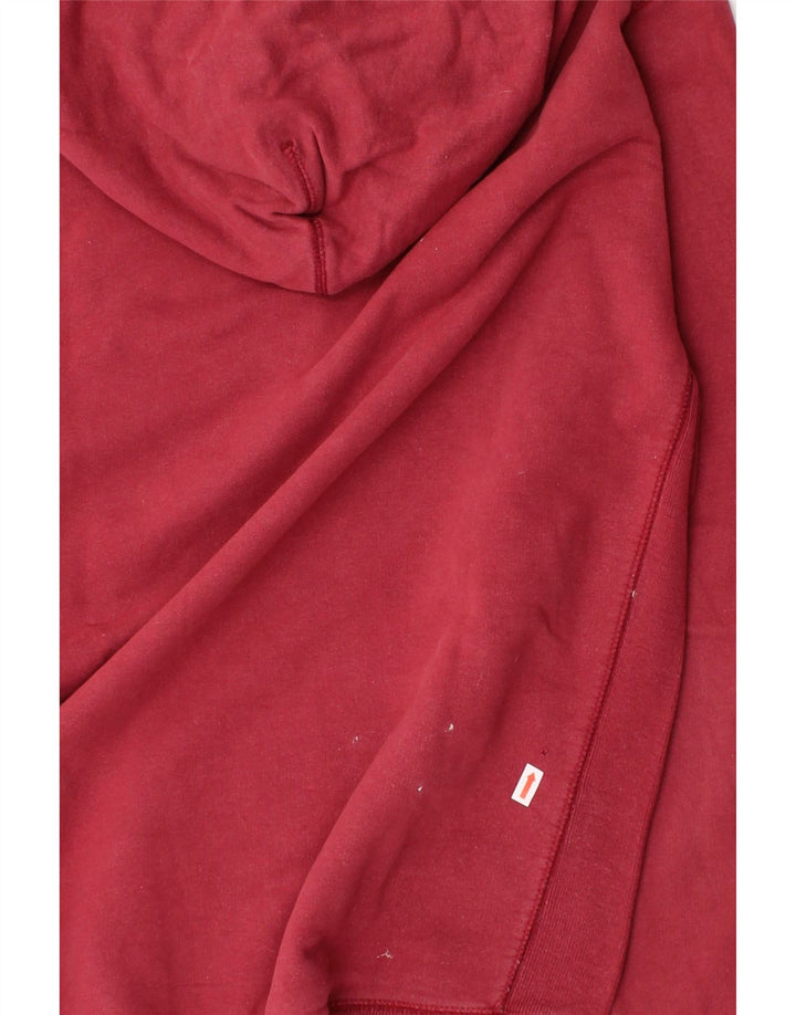 WRANGLER Mens Graphic Hoodie Jumper XL Burgundy Cotton Vintage Wrangler and Second-Hand Wrangler from Messina Hembry 
