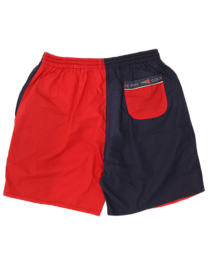 Shorts esportivos gráficos masculinos vintage XL poliéster colorblock multicolorido