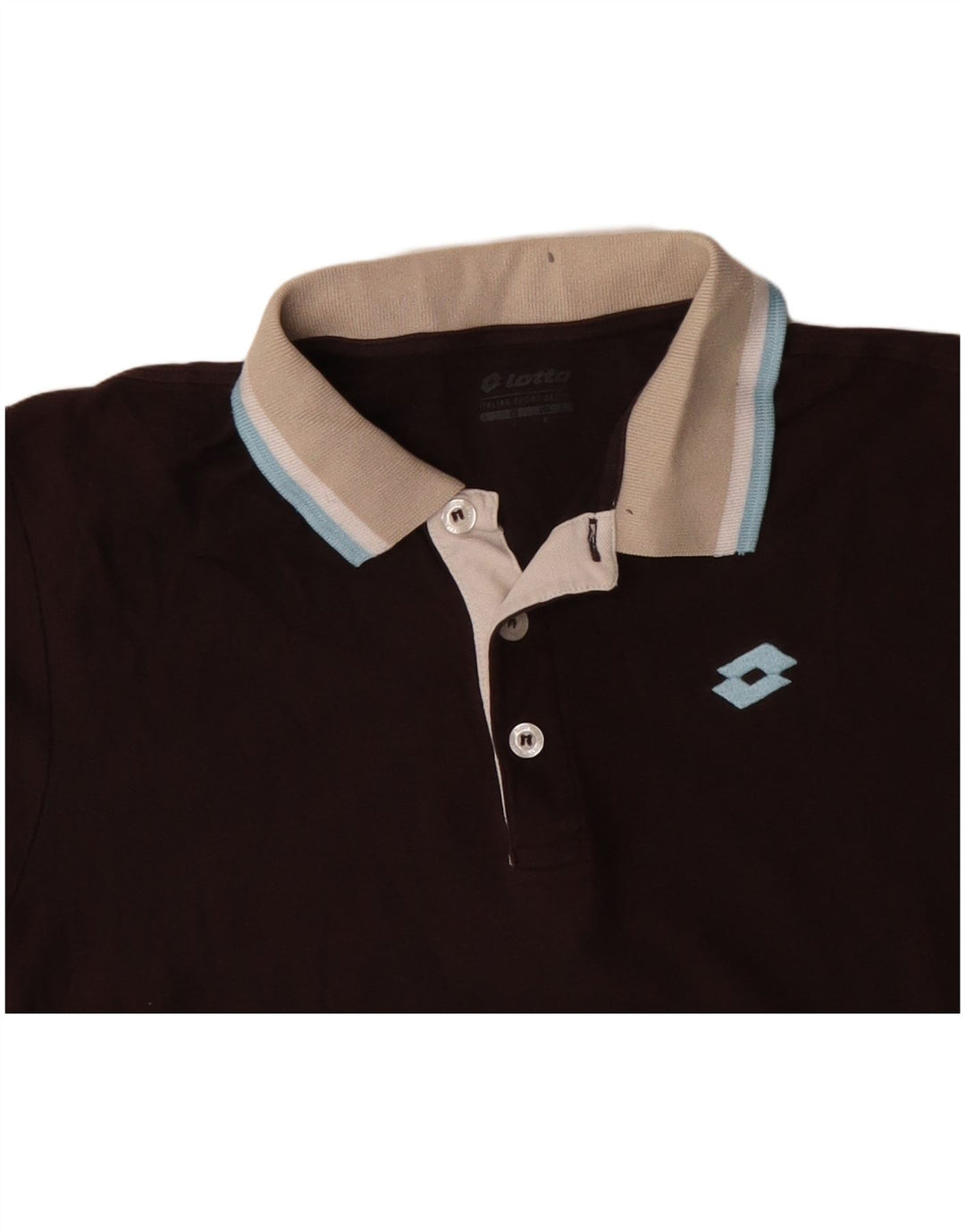 Camisa polo masculina LOTTO grande algodão marrom