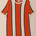 Vestido básico feminino Zara UK 18 XL viscose listrada branca