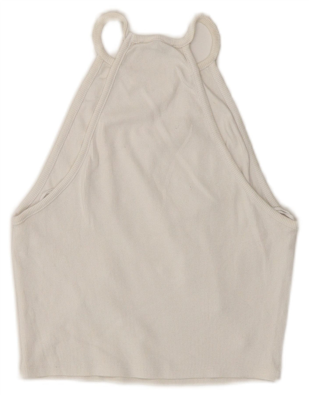 Zara Womens Crop Halter Top Reino Unido 8 Pequeno Branco
