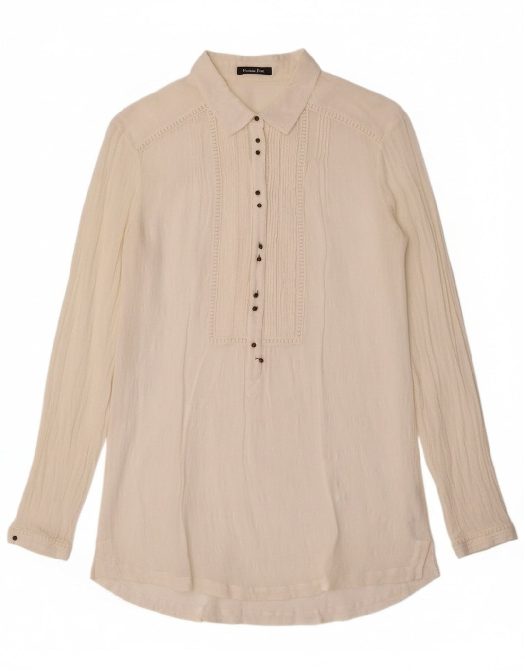 Pulôver feminino MASSIMO DUTTI Reino Unido 12 médio off white algodão