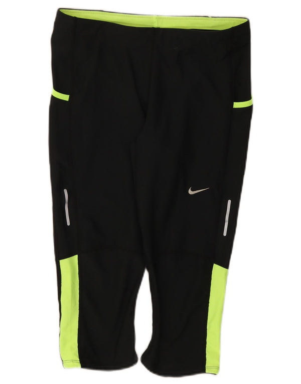 Leggings Nike Dri Fit Capri UK 12 Médio Preto Colourblock Poliéster