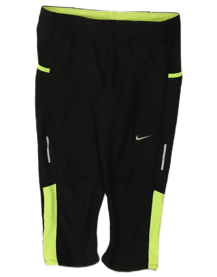 Leggings Nike Dri Fit Capri UK 12 Médio Preto Colourblock Poliéster