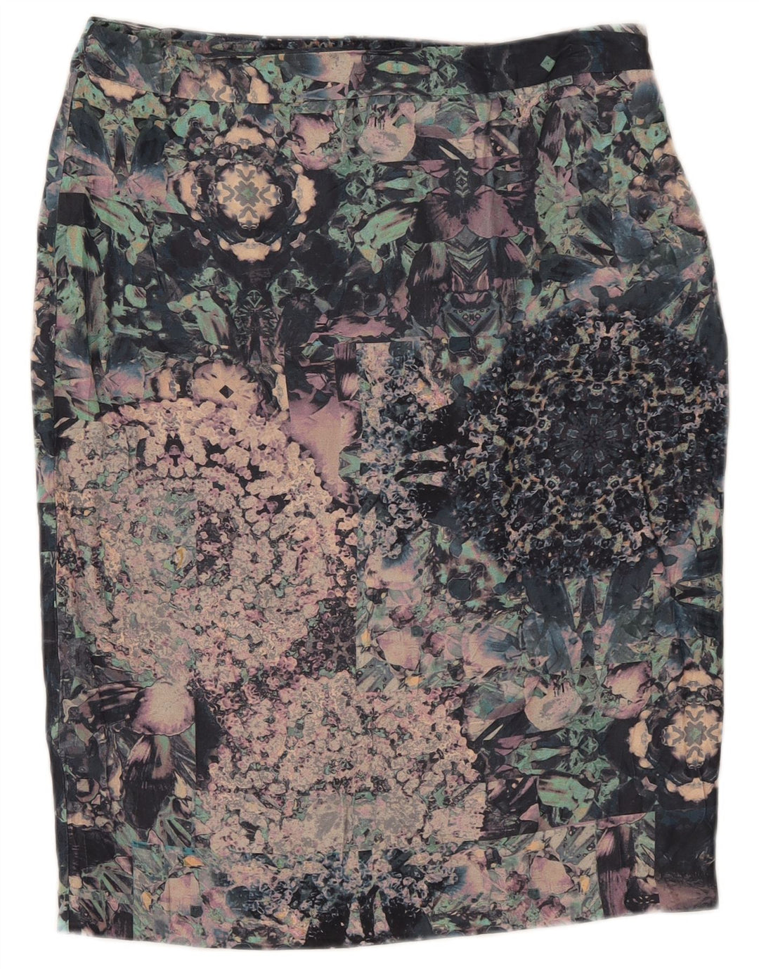 Saia lápis feminina Marks & Spencer Reino Unido 12 médio W30 multicolorido