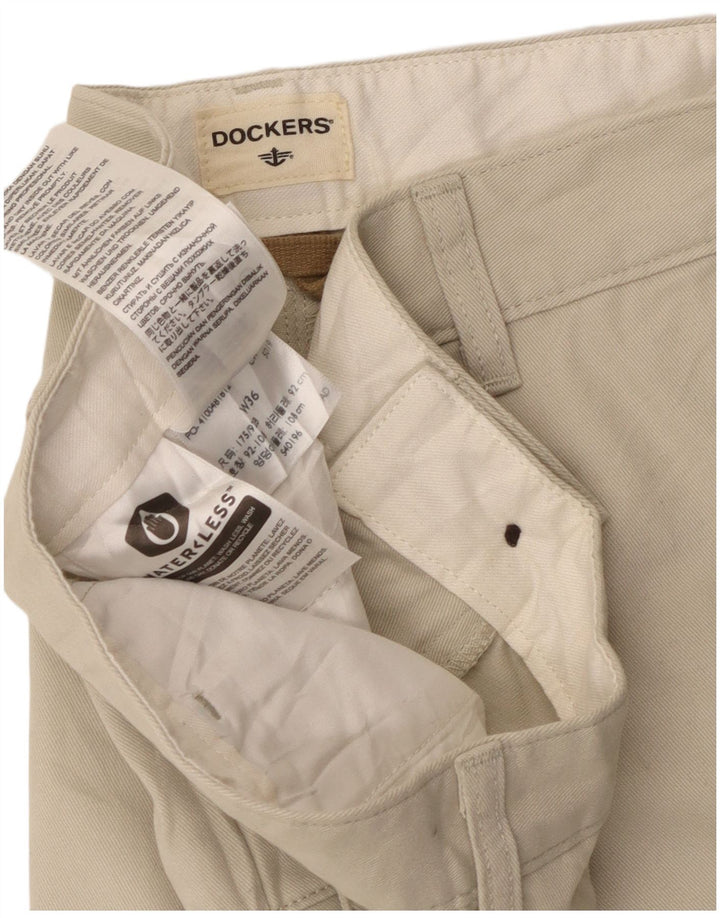 Shorts cargo masculino Dockers W36 grande algodão bege