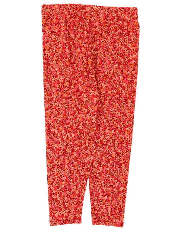 Leggings cropped feminino Tommy Hilfiger Reino Unido 18 XL vermelho floral poliéster