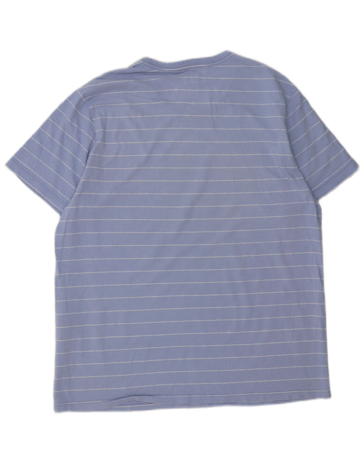 Camiseta masculina padrão Levi's Top grande de algodão listrado azul