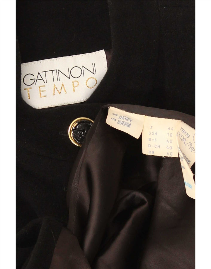Casaco Poncho Feminino Gattinoni IT 44 Acetato Geométrico Preto Médio