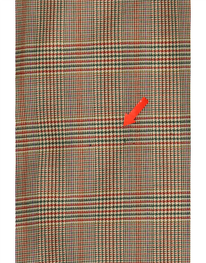 Jaqueta blazer feminina Burberrys com 2 botões Reino Unido 14 grande lã houndstooth verde