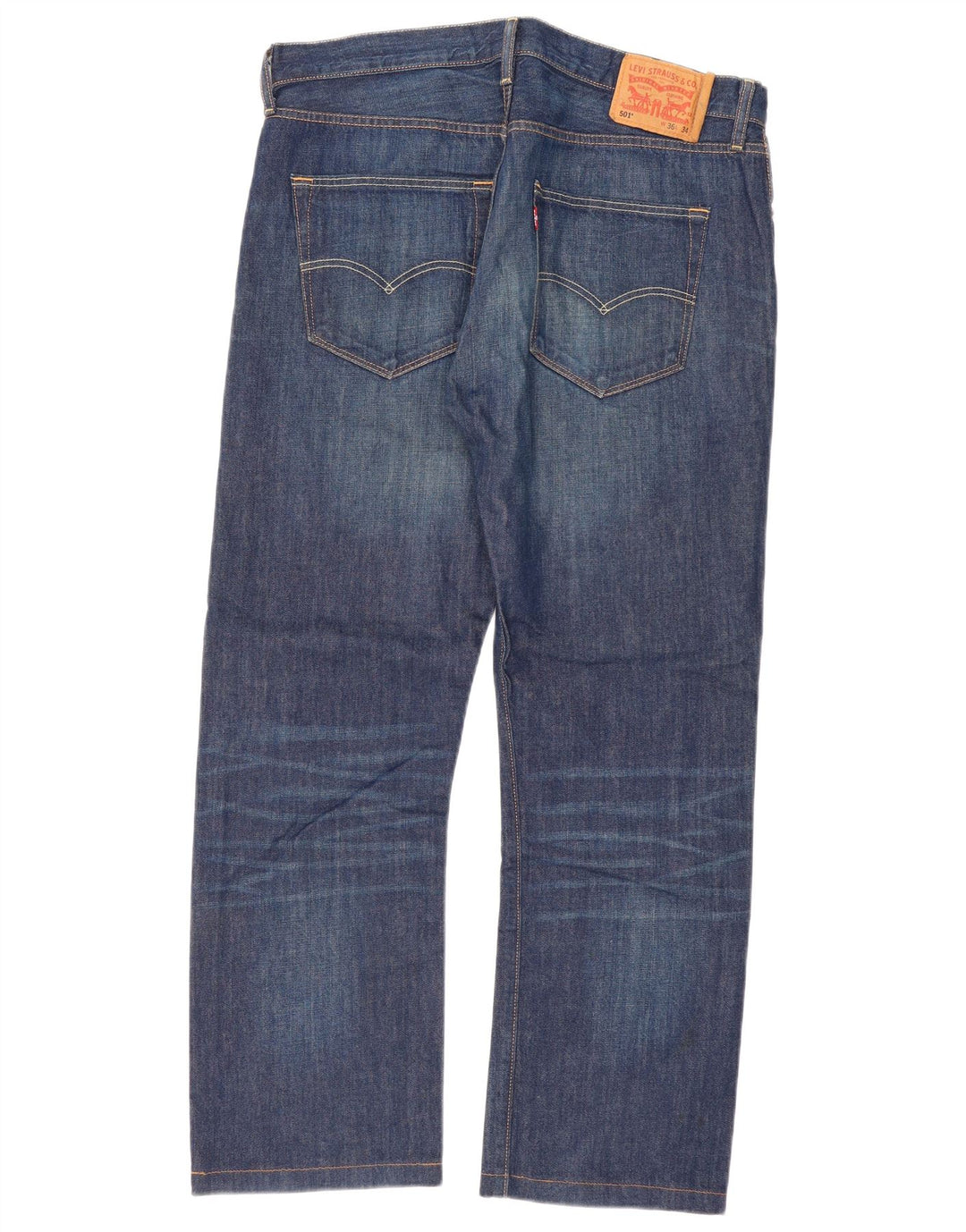 Levi's Masculino 501 Straight Jeans W36 L30 Azul Algodão