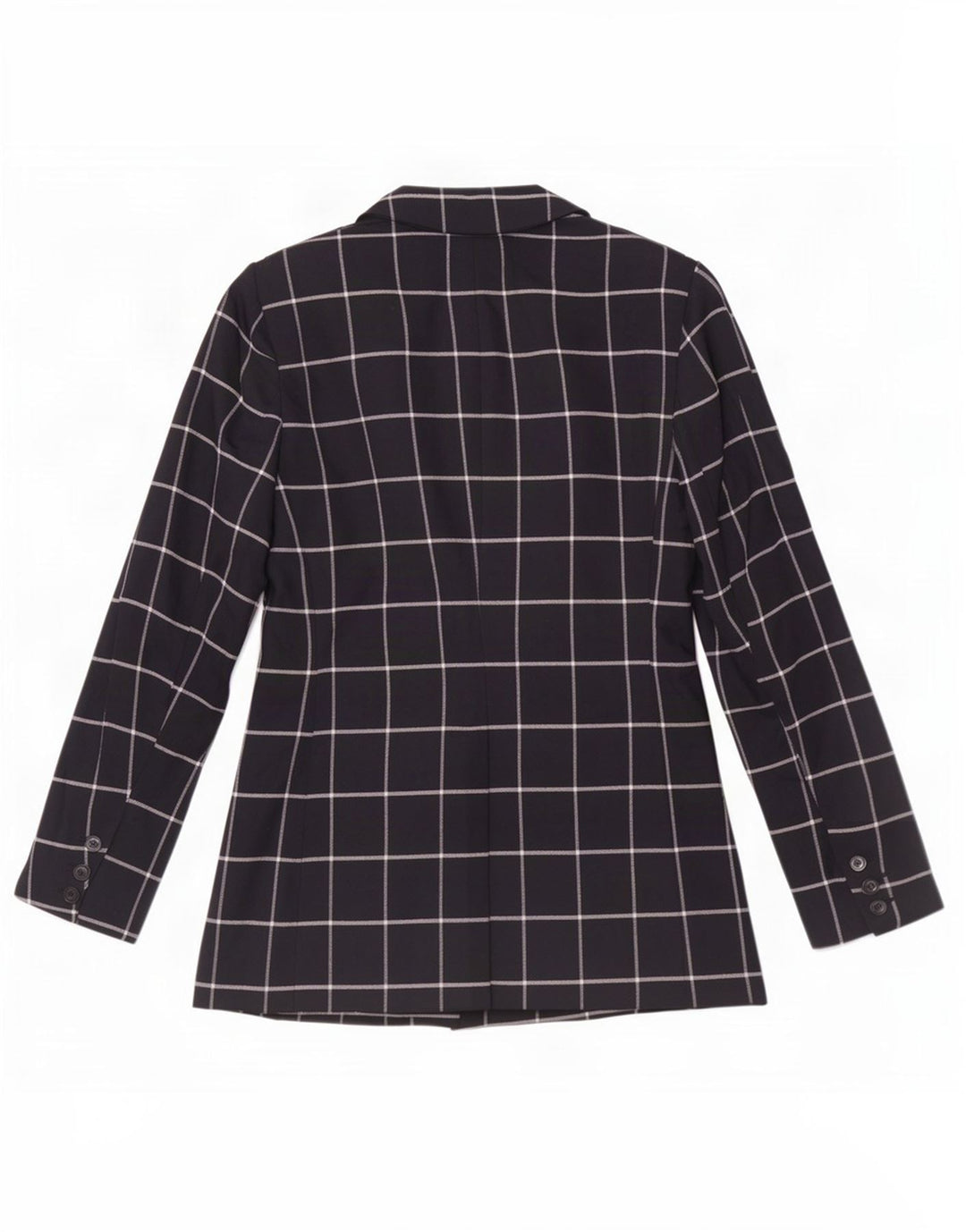 Jaqueta Blazer Feminina Marks & Spencer Reino Unido 12 Médio Azul Marinho Xadrez