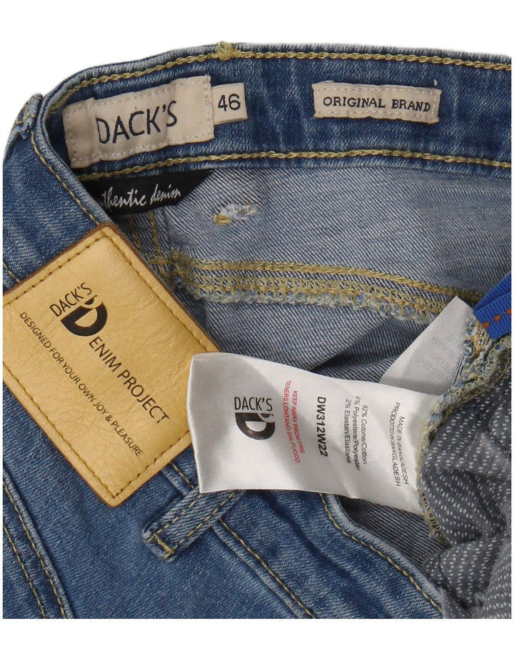 Dack's Mens Jeans Cropped Slim EU 46 Pequeno W30 L26 Azul Algodão