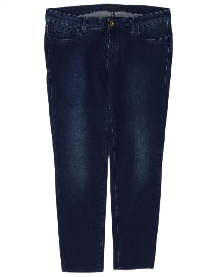 Jeans cônicos femininos TRUSSARDI W29 L28 azul marinho