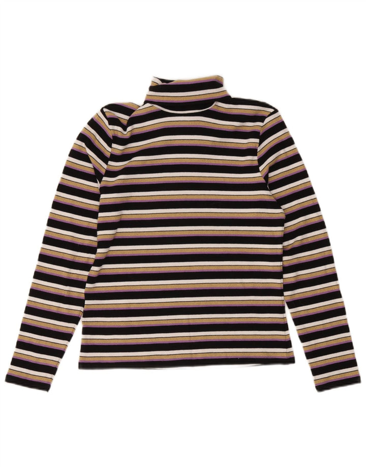 Top feminino Marks & Spencer manga comprida UK 14 médio listrado multicolorido