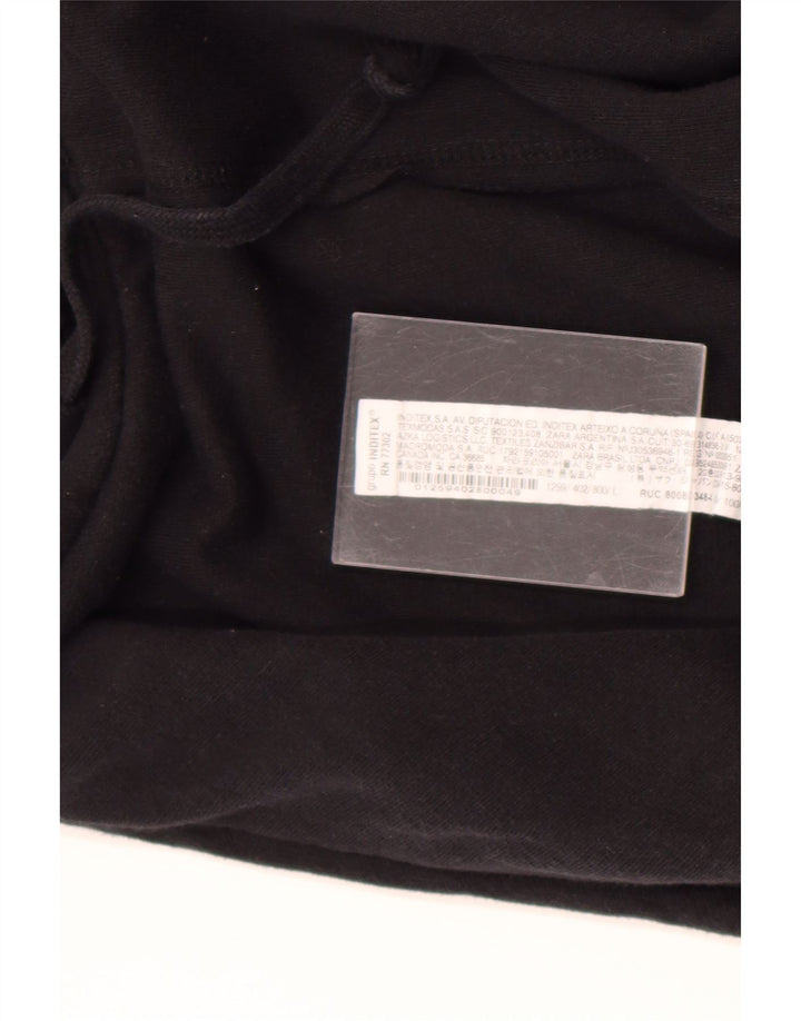 Zara moletom com capuz masculino grande algodão preto