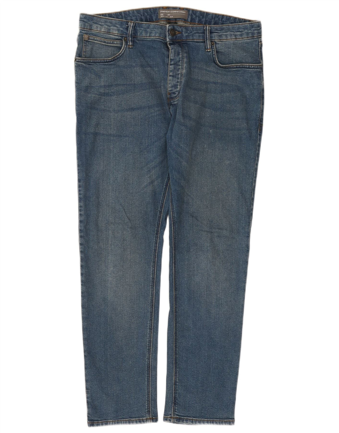 FRENCH CONNECTION Mens Jeans Slim W36 L29 Algodão Azul