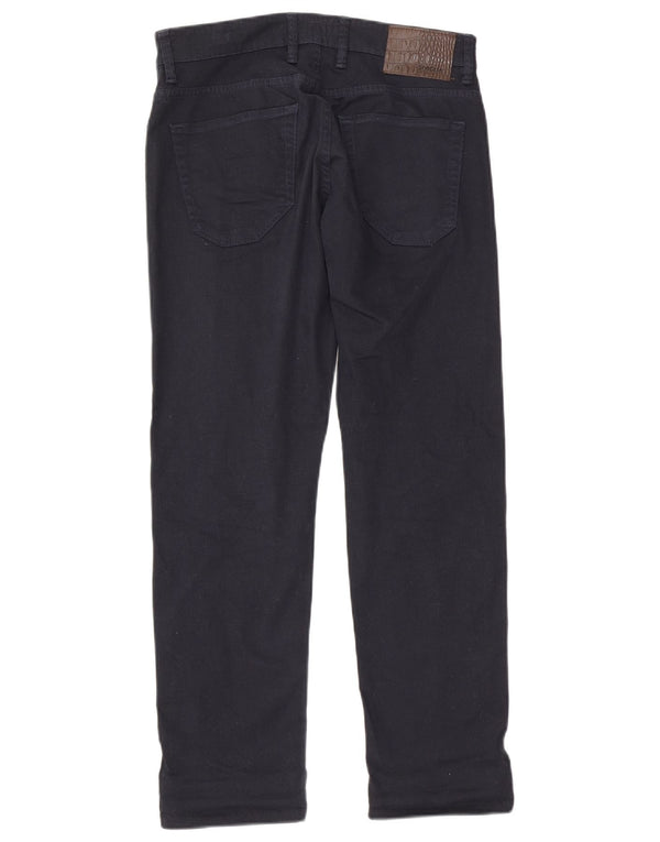 Calça masculina reta casual SIVIGLIA W32 L29 algodão azul marinho