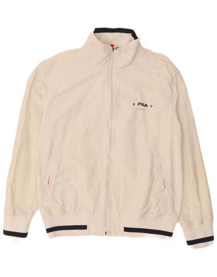 Fila Mens Tracksuit Top Jaqueta Grande Branco