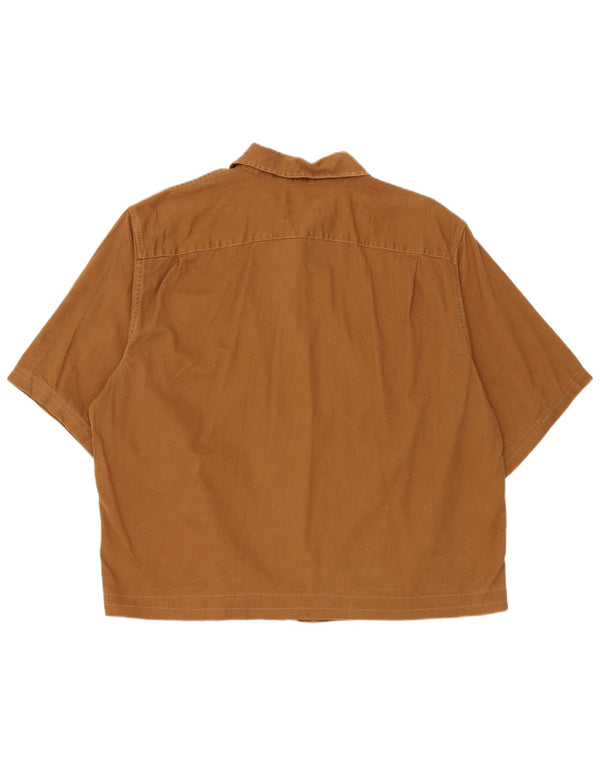 Camisa Wrangler masculina de manga curta XL algodão marrom