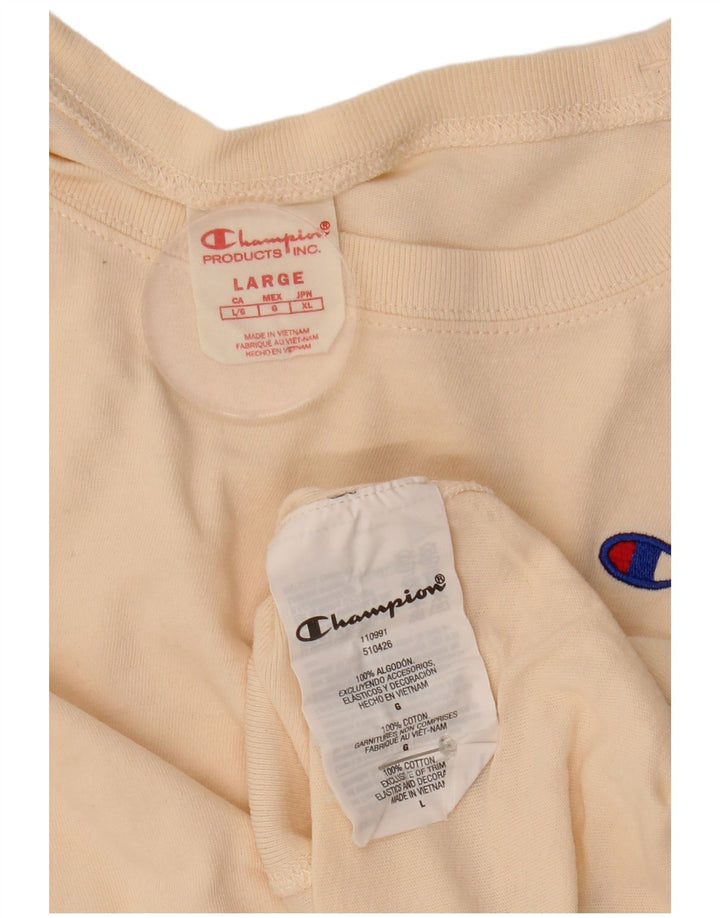 Camiseta feminina Champion UK 16 grande algodão bege