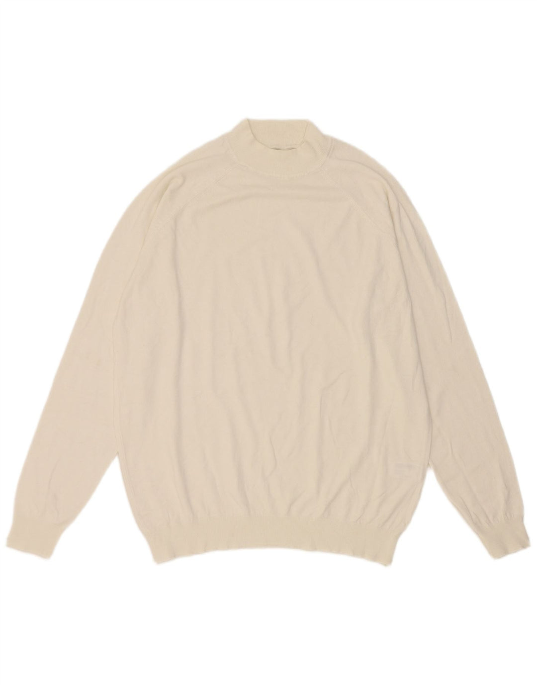 Zara Suéter masculino com gola tartaruga, viscose branca média