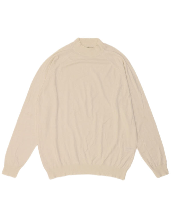 Zara Suéter masculino com gola tartaruga, viscose branca média